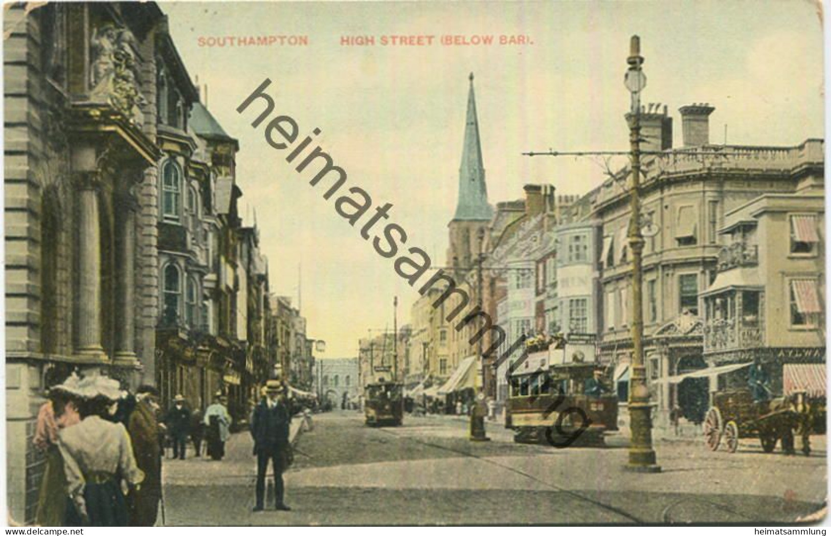 Southampton - High Street (below Bar) - Gel. 1909 - Southampton