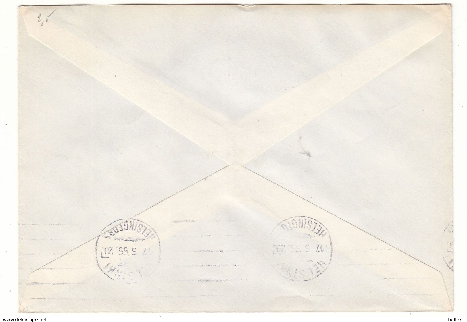 Finlande - Lettre De 1955 - Oblit Kna.... - Avec Cachet Rural 4885 - - Lettres & Documents