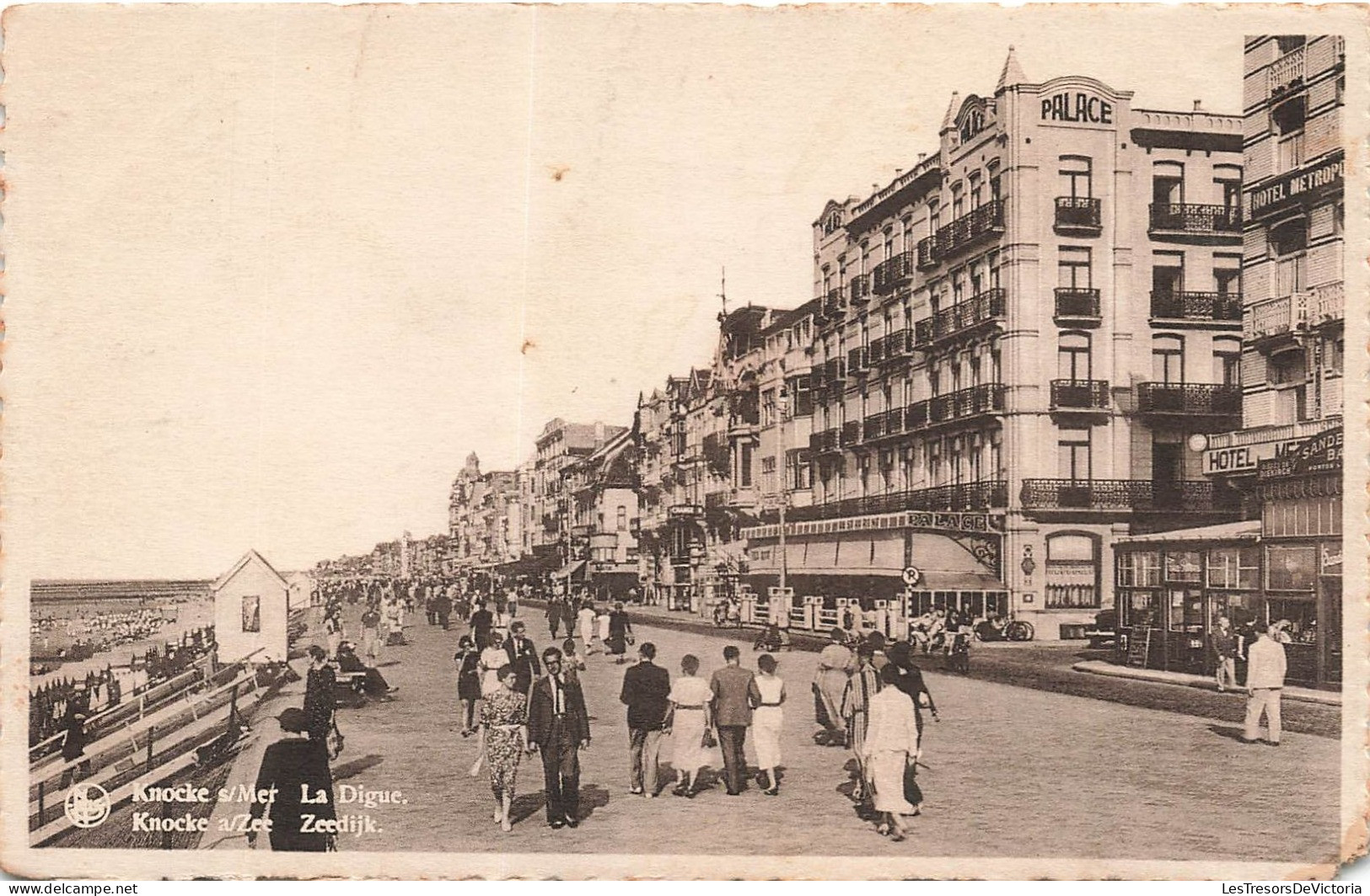 BELGIQUE - Knocke-sur-Mer - La Digue - Animé - Carte Postale Ancienne - Knokke