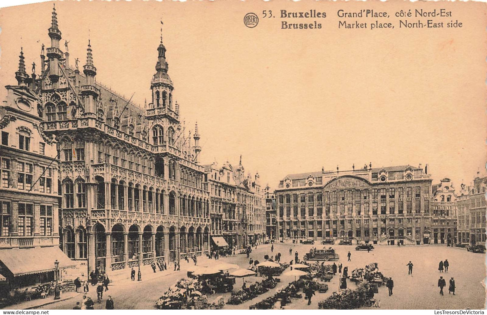 BELGIQUE - Bruxelles - Grand'Place - Côté Nord Est - Animé - Cartes Postales Ancienne - Squares