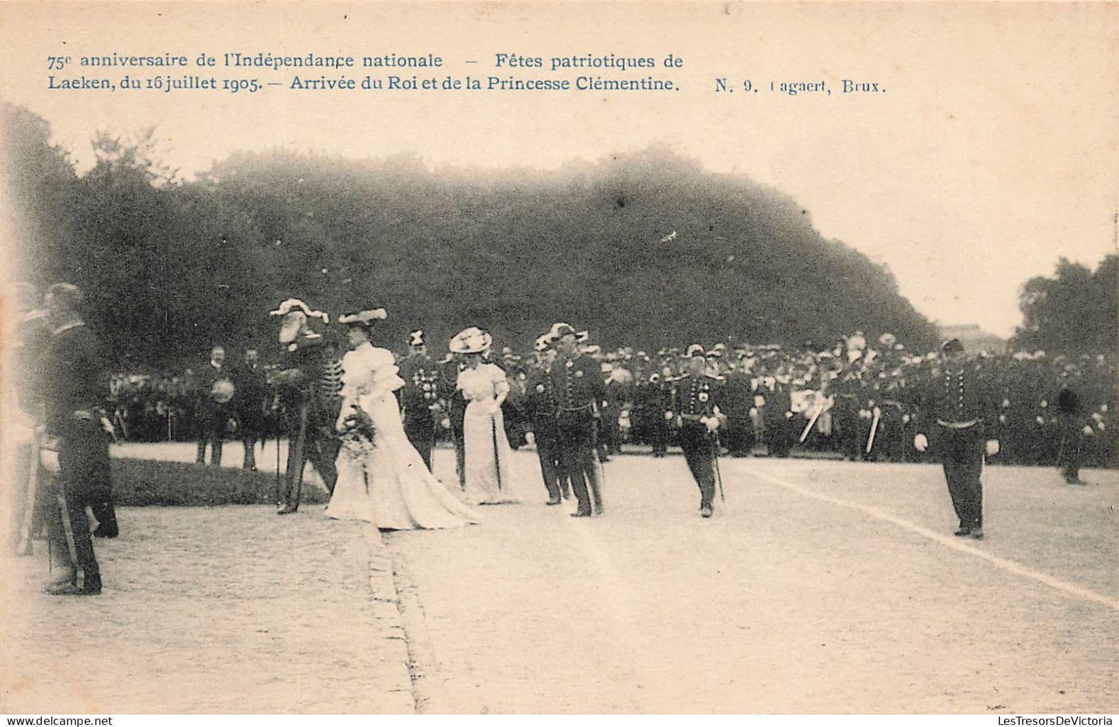 BELGIQUE - Laeken - Fêtes Patriotique - Arrivée Du Roi Et De La Princesse Clémentine - Carte Postale Ancienne - Laeken