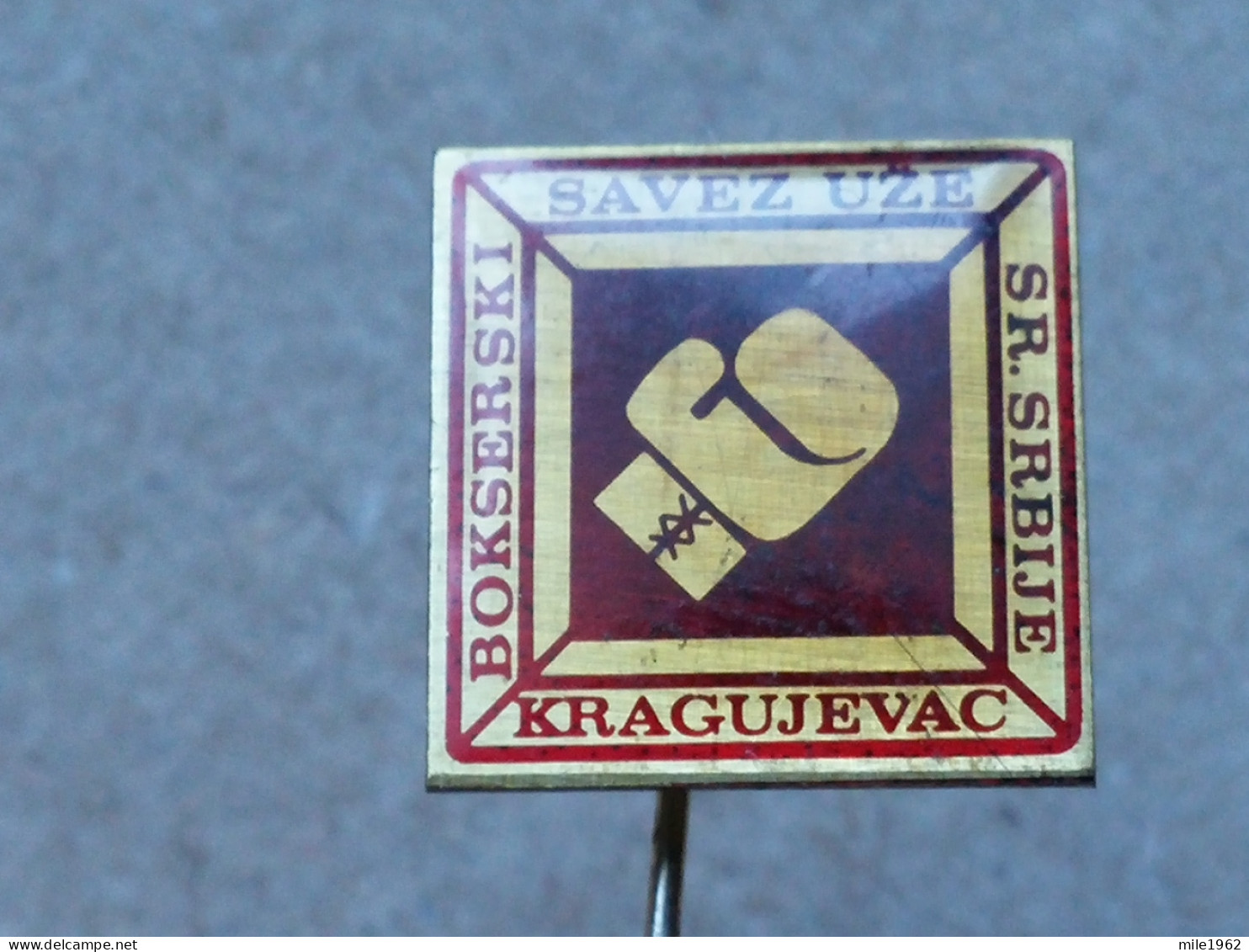 Badge Z-52-1 - BOX, BOXE,- BOXING ASSOCIATION SERBIA, KRAGUJEVAC - Boxen