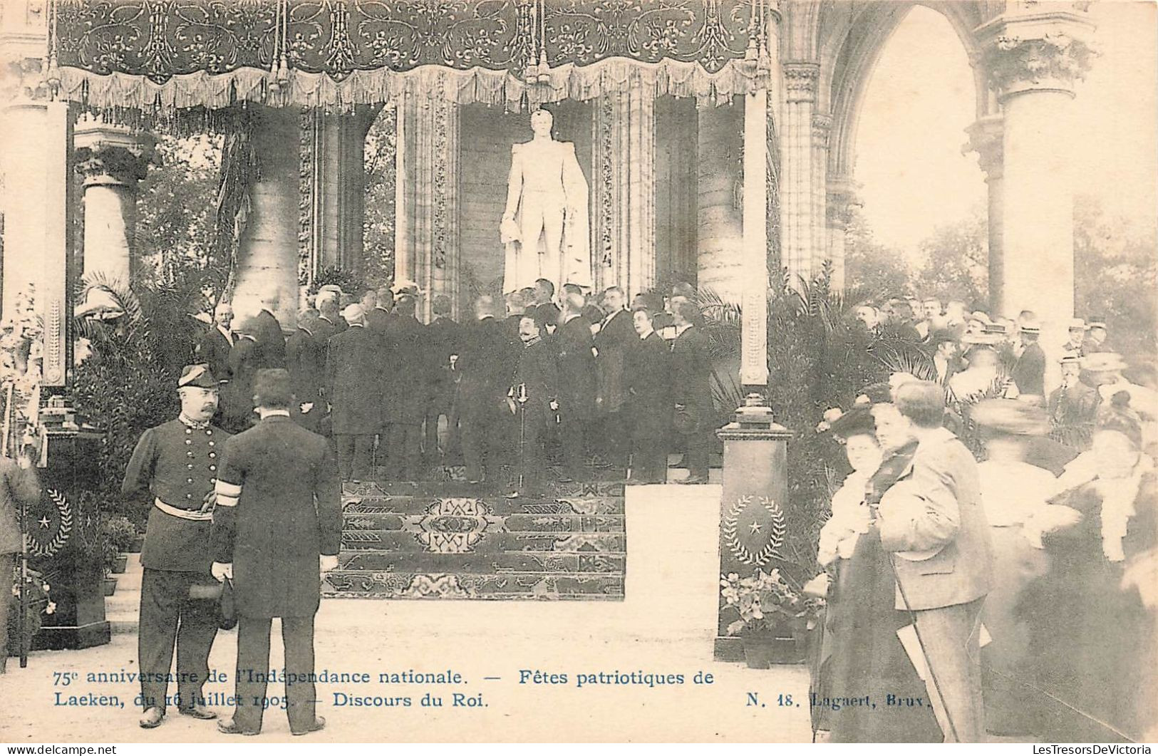 BELGIQUE - Laeken - Fêtes Patriotiques - Discours Du Roi - Carte Postale Ancienne - Laeken