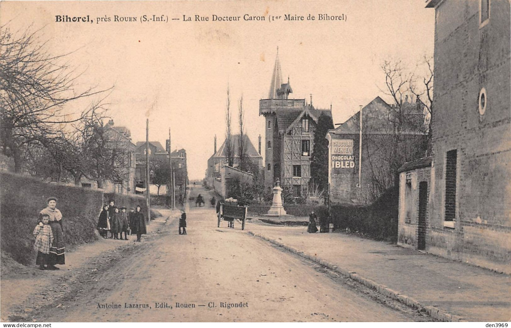 BIHOREL (Seine-Maritime) Près Rouen - La Rue Docteur Caron (1er Maire De Bihorel) - Ecrit 1920 (2 Scans) - Bihorel