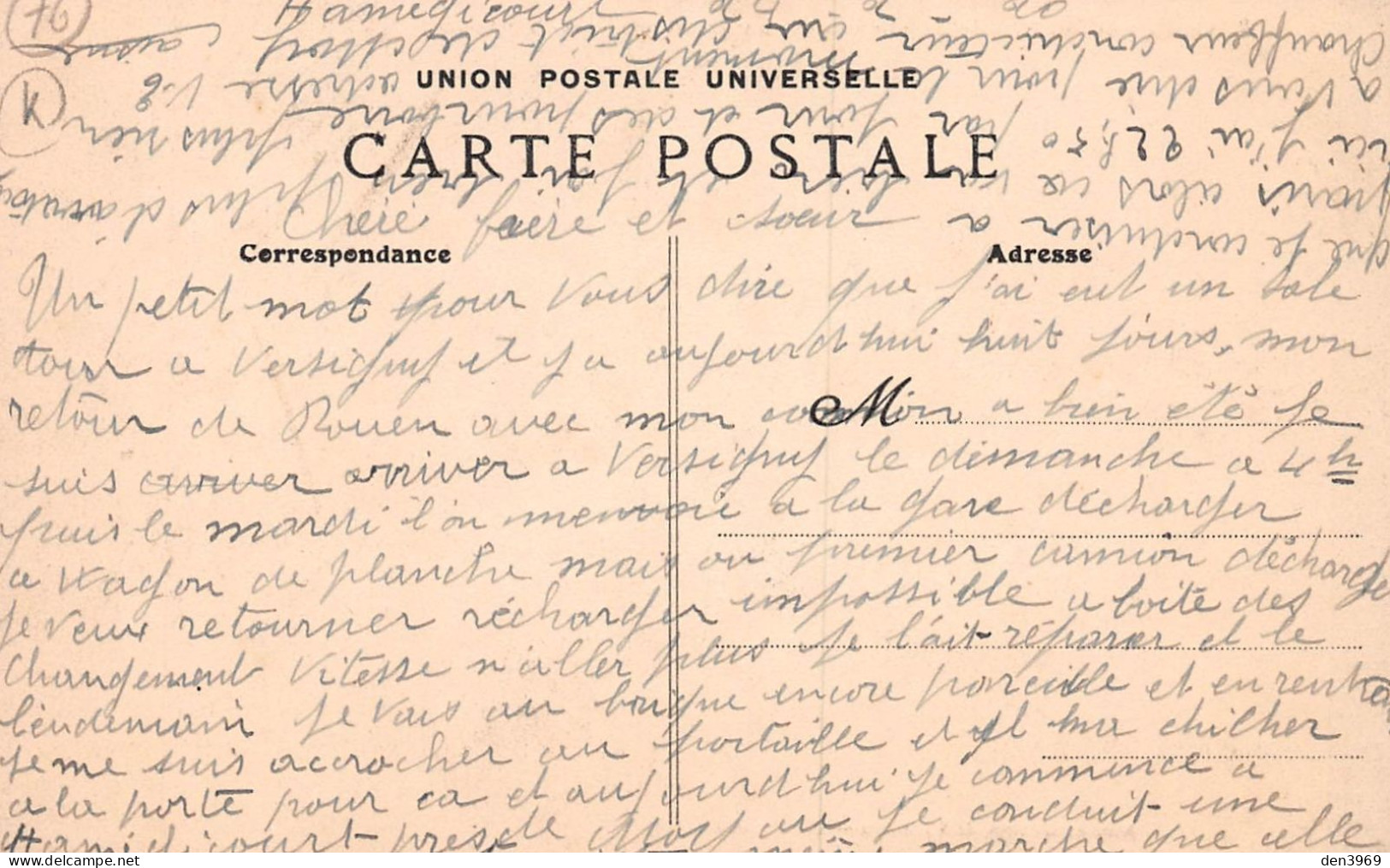 BIHOREL (Seine-Maritime) Près Rouen - La Rue Docteur Caron (1er Maire De Bihorel) - Ecrit 1920 (2 Scans) - Bihorel