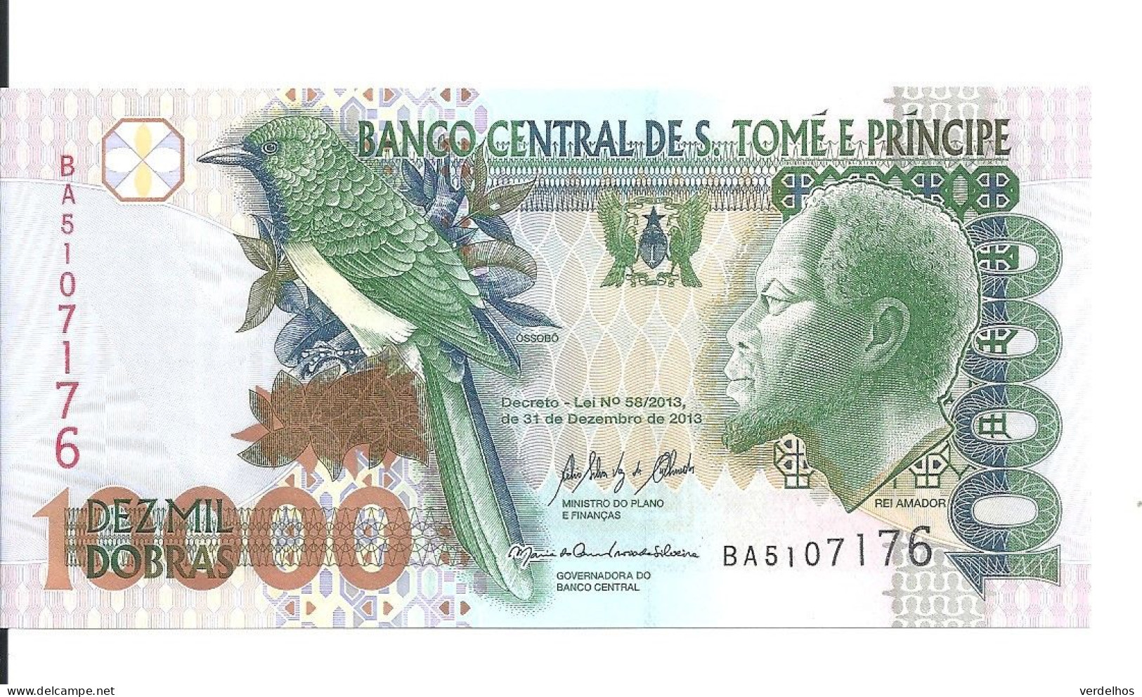 SAO TOME ET PRINCIPE 10000 DOBRAS 2013 UNC P 66 D - Sao Tome En Principe