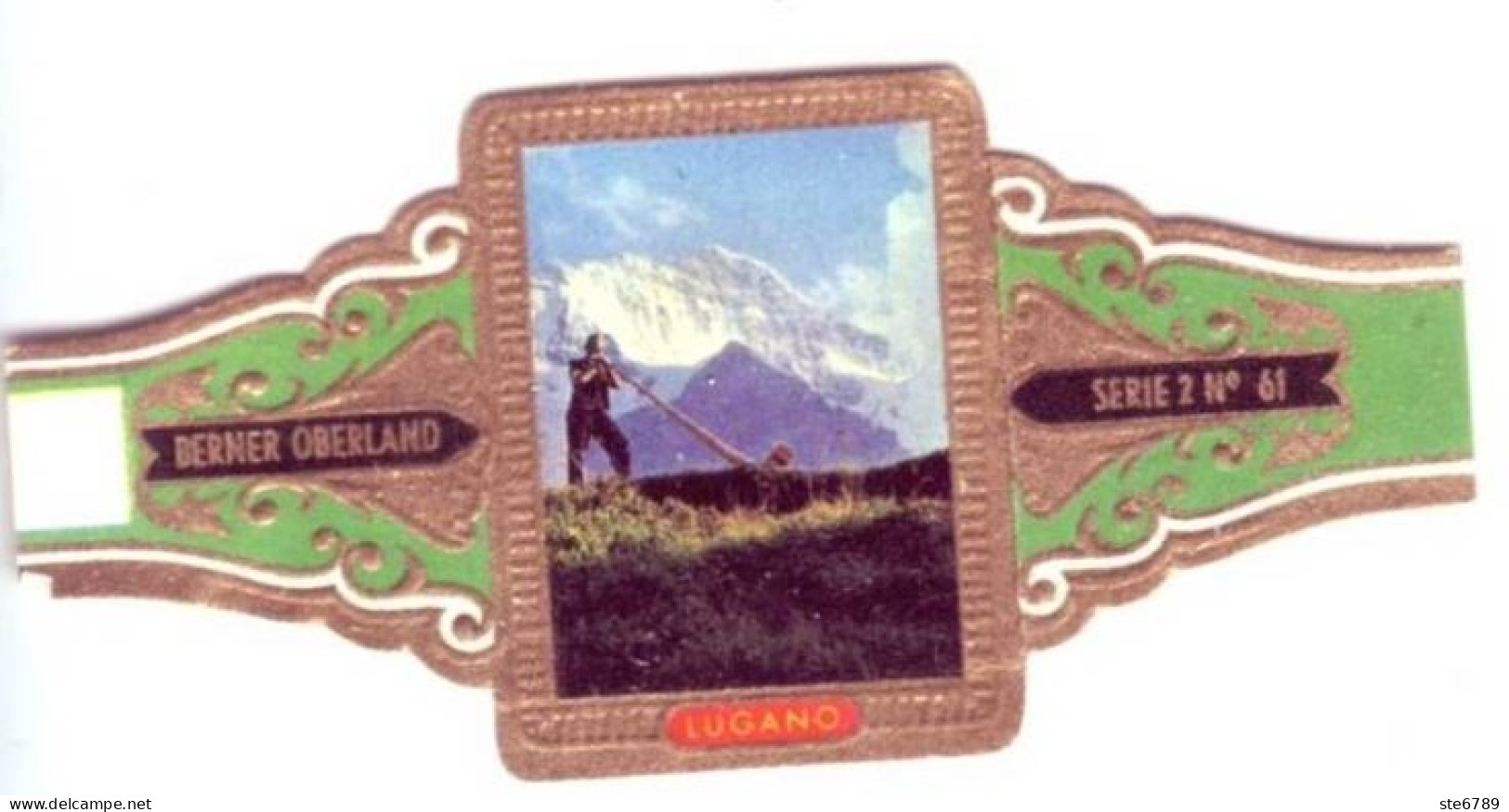 Bague De Cigare Suisse BERNER OBERLAND  N° 61 Cigar Bands - Bagues De Cigares