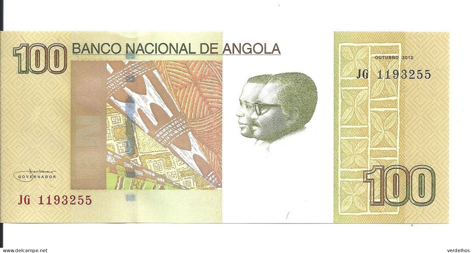 ANGOLA 100 KWANZAS 2012 UNC P 153 - Angola