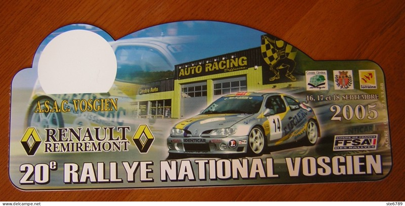 Plaque De Rallye  20 ° RALLYE NATIONAL VOSGIEN  2005   Sport Automobile  88 Vosges - Rallye (Rally) Plates