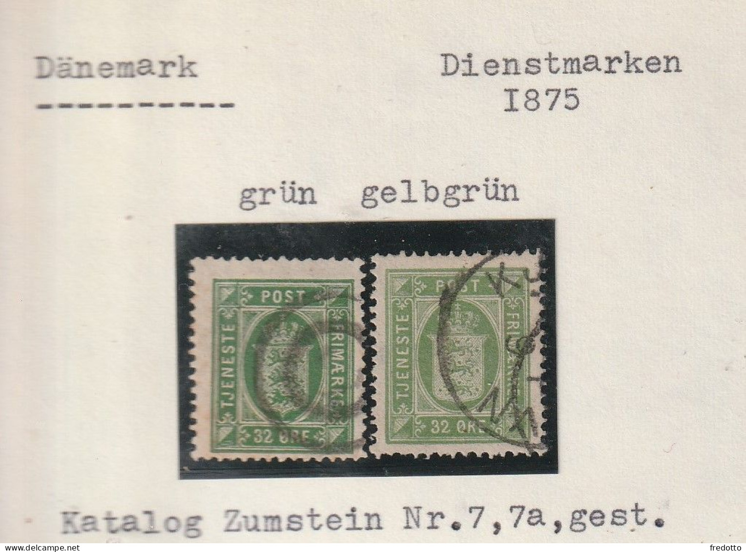 Dänemark  -Briefmarke Gestempelt - Oficiales