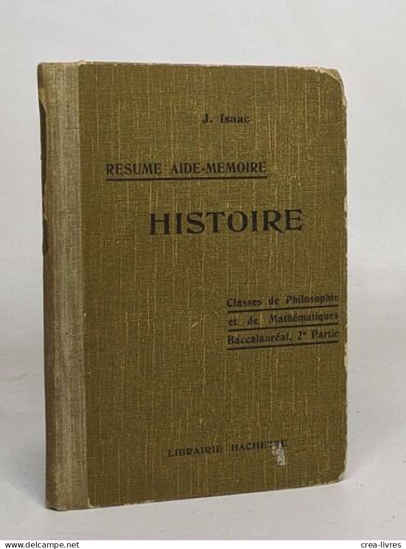 Histoire Contemporaine Depuis Le Milieu Du XIXe Siècle - Non Classés