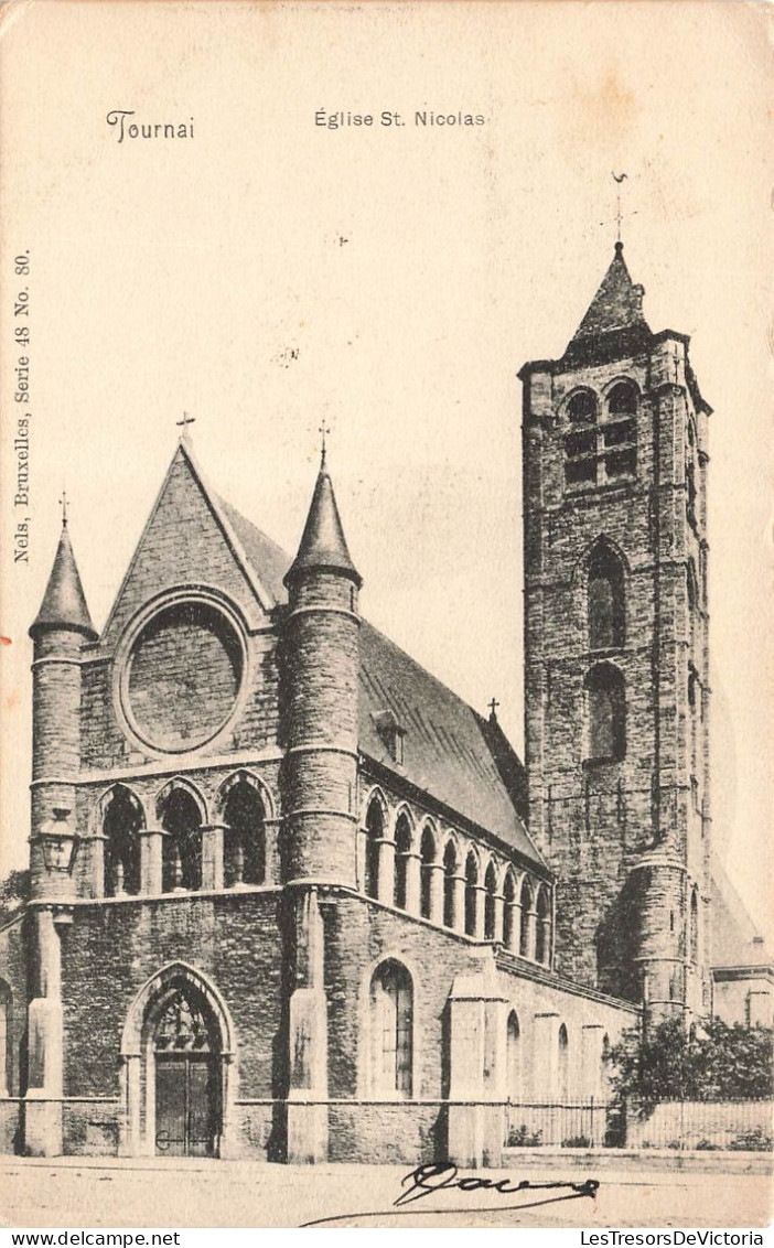 BELGIQUE - Tournai - Église Saint Nicolas - Carte Postale Ancienne - Tournai