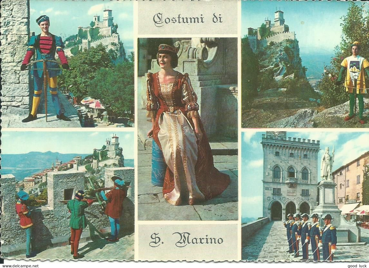 SAINT-MARIN CARTE 15L POUR LYON ( RHONE ) DE 1962 THEMES AUTO ; AVION LETTRE COVER - Briefe U. Dokumente