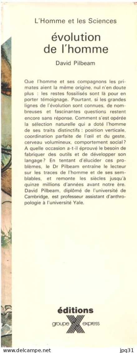 David Pilbeam - Évolution de l'homme - Express / L'homme et les sciences - 1971