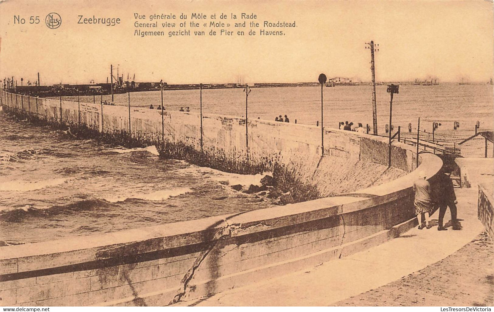 BELGIQUE - Zeebrugge - Vue Générale Du Môle Et De La Rade - Cartes Postales - Zeebrugge