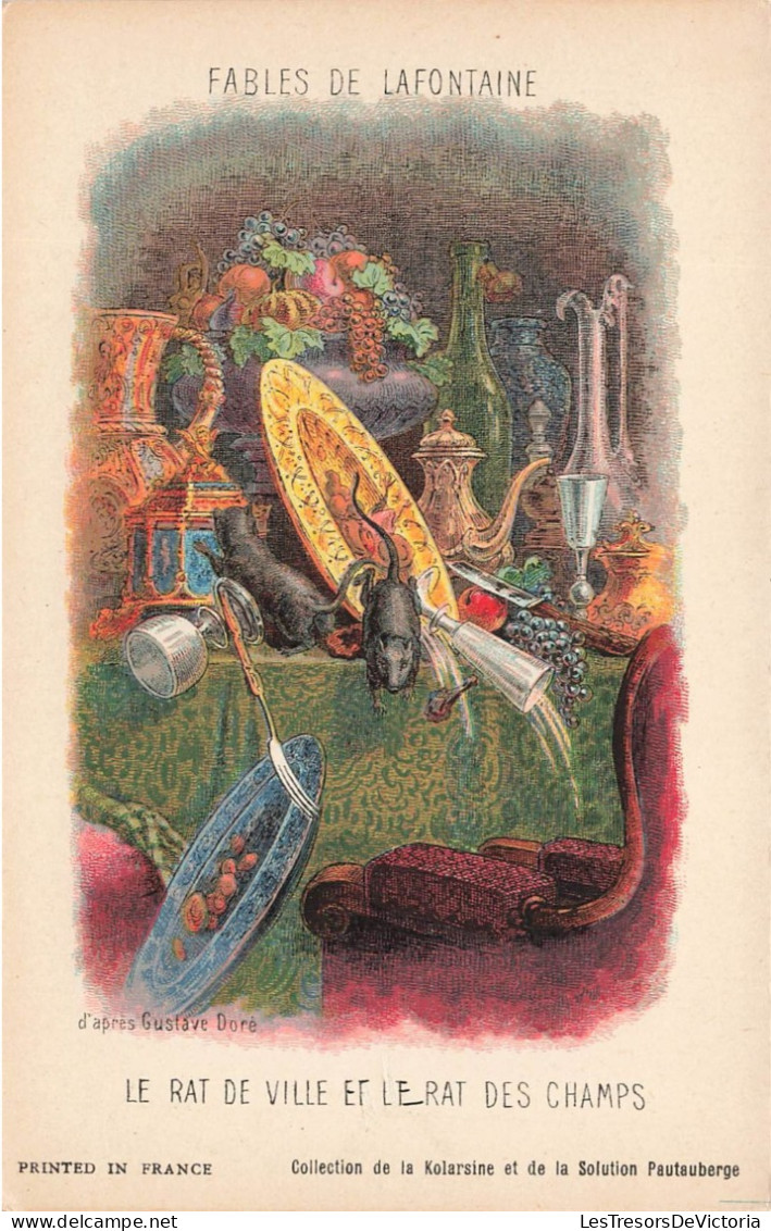 CONTES - FABLES & LÉGENDES - Fables De La Fontaine - Le Rat De Ville Et Le Rat Des Champs - Carte Postale Ancienne - Fairy Tales, Popular Stories & Legends