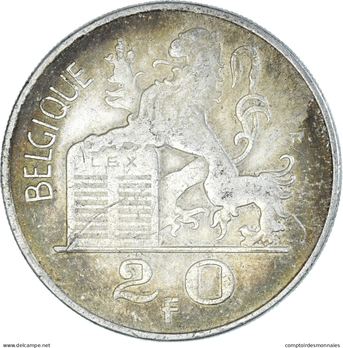 Monnaie, Belgique, 20 Francs, 20 Frank, 1950, TTB, Argent, KM:140.1 - 20 Francs
