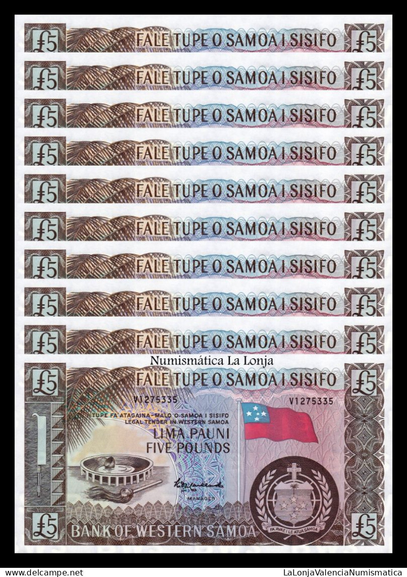 Samoa Bundle Taco 100 Banknotes 5 Pounds 1963 (2020) Pick 15Cs Sc Unc - Samoa