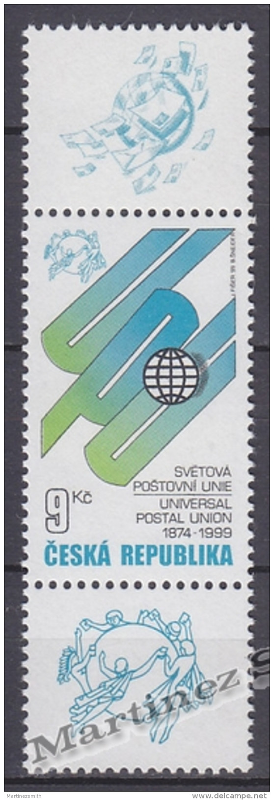 Czech Republic - Tcheque 1999 Yvert 219 125th Ann. UPU, Universal Postal Union - MNH - Unused Stamps