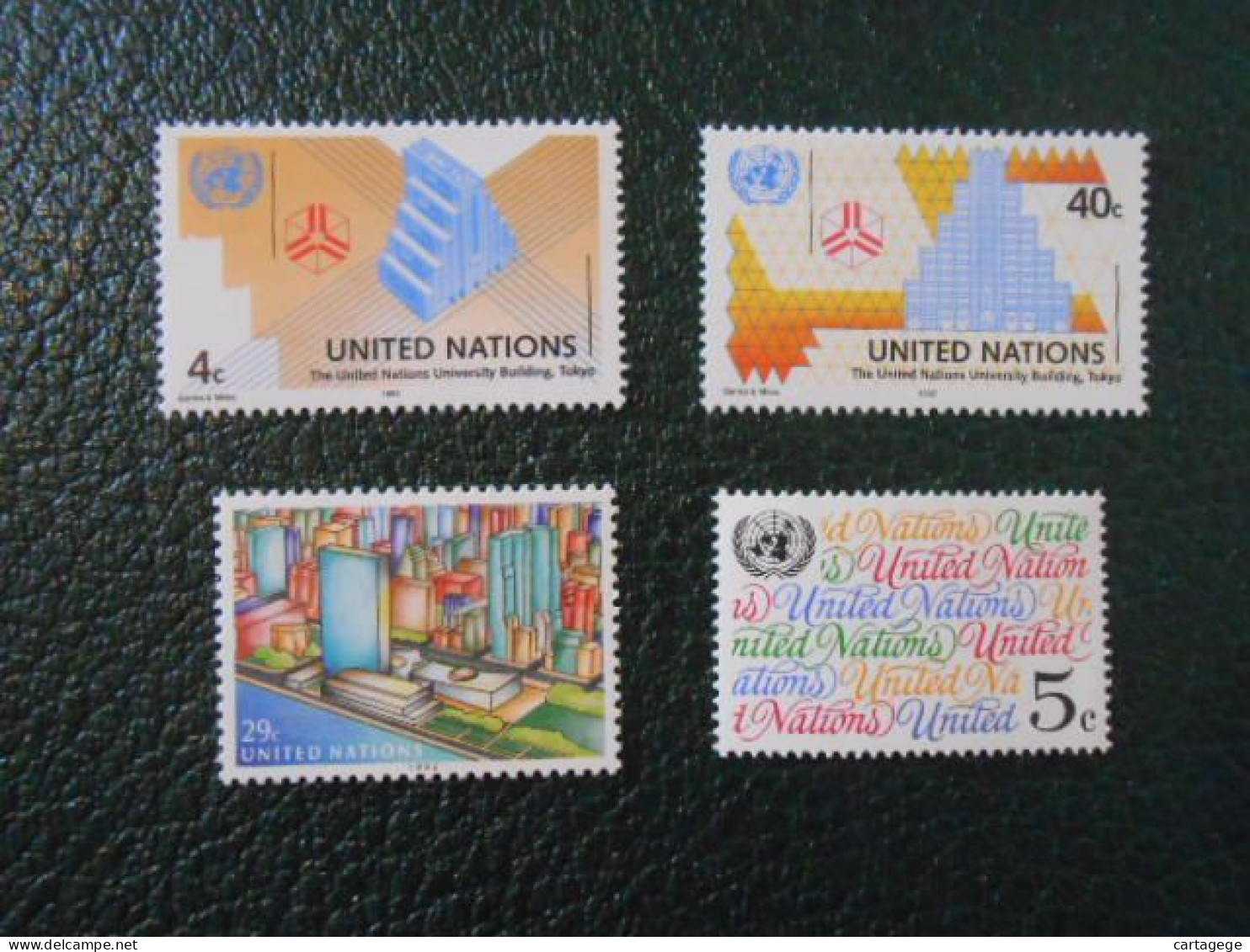 NATIONS-UNIES NEW-YORK YT 617/619 + 634 SERIE COURANTE** - Unused Stamps