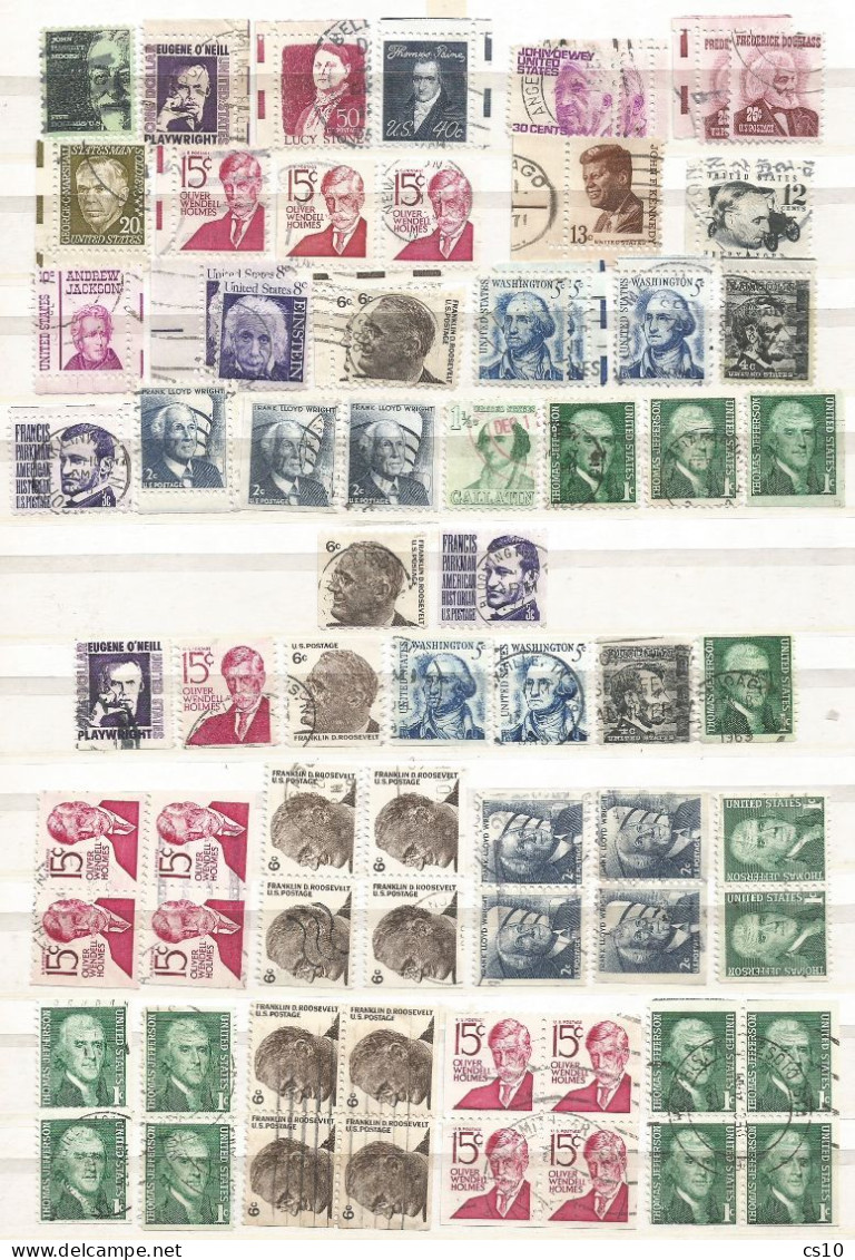 USA 1965/81 Prominent Americans WITH Sheet Corner/Margin + Bklt Pair/Block Cpl 35v Set Sheets/BKLT/Coil SC.#1278/95 Etc - Ganze Jahrgänge