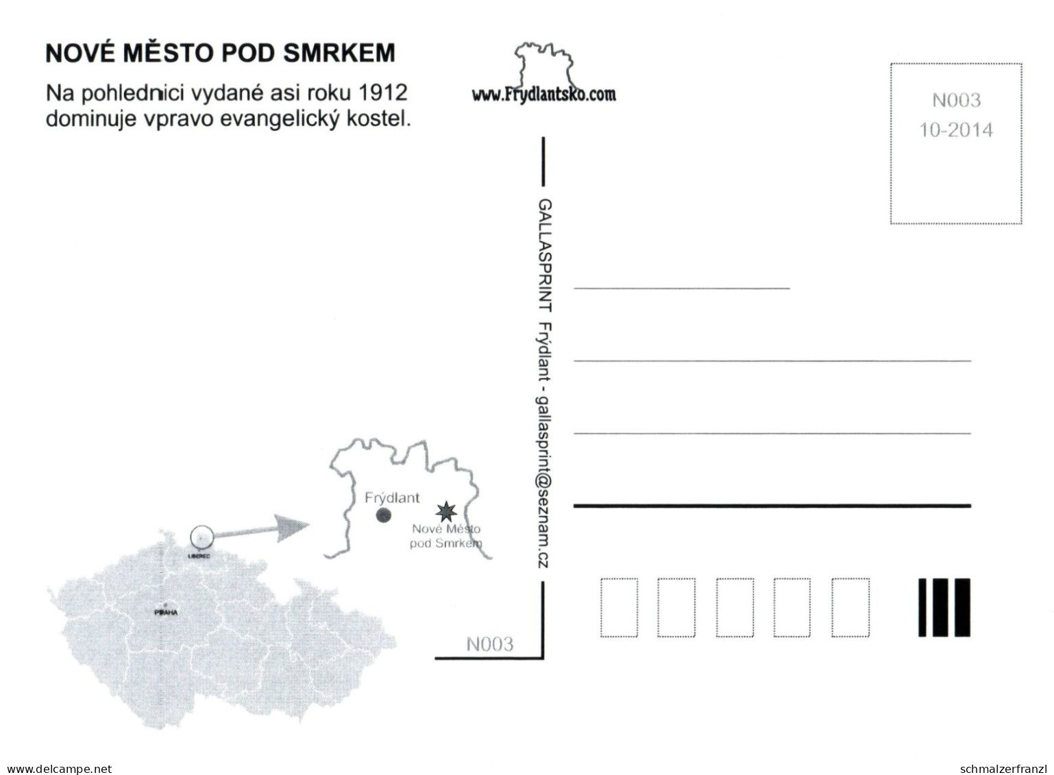 REPRO AK Neustadt Tafelfichte Neustadtl Nove Mesto Smrk A Haindorf Heinersdorf Rückersdorf Bärnsdorf Isergebirge - Sudeten