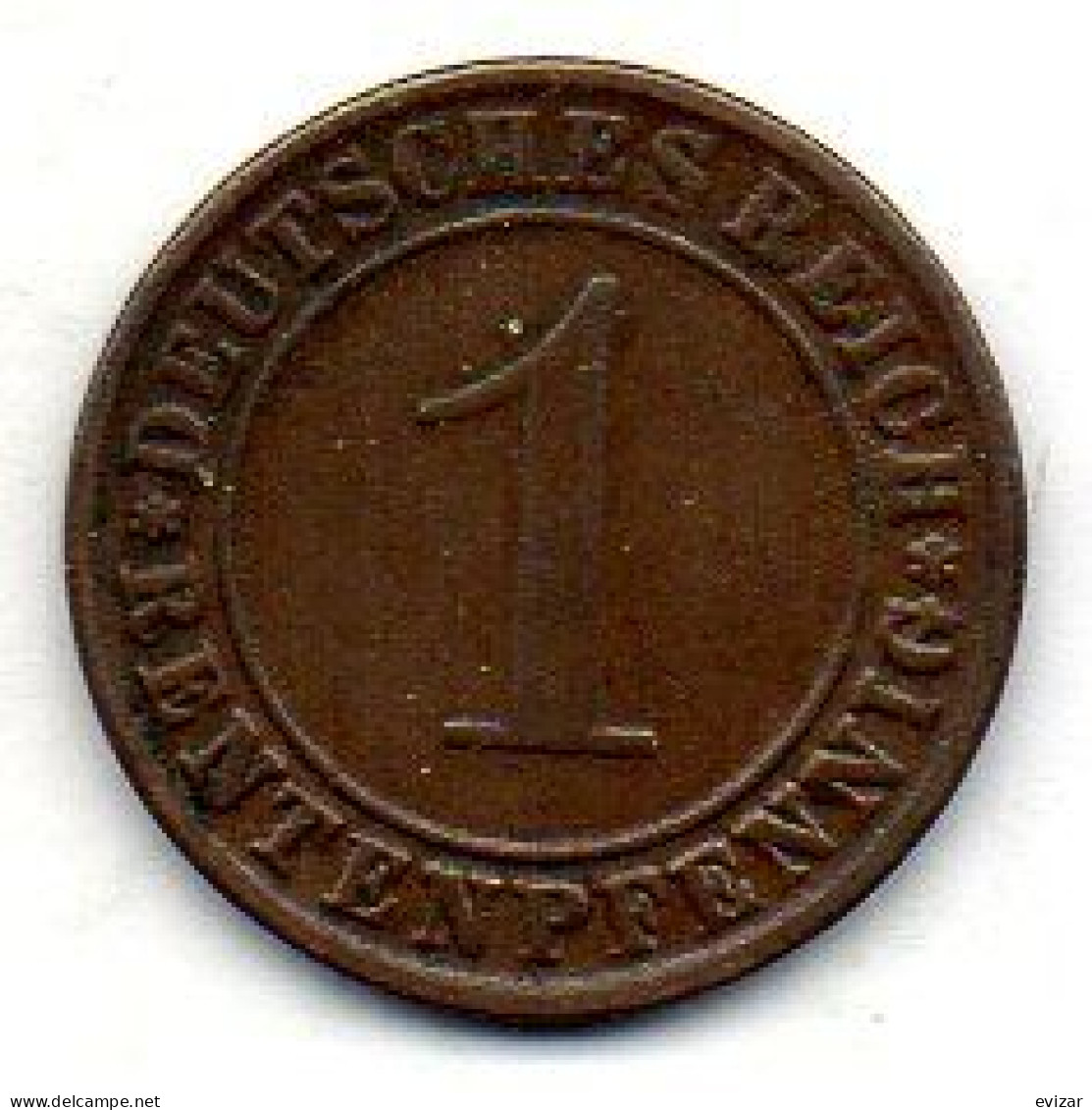 GERMANY - WEIMAR REPUBLIC, 1 Renten Pfennig, Bronze, Year 1923-A, KM # 30 - 1 Rentenpfennig & 1 Reichspfennig