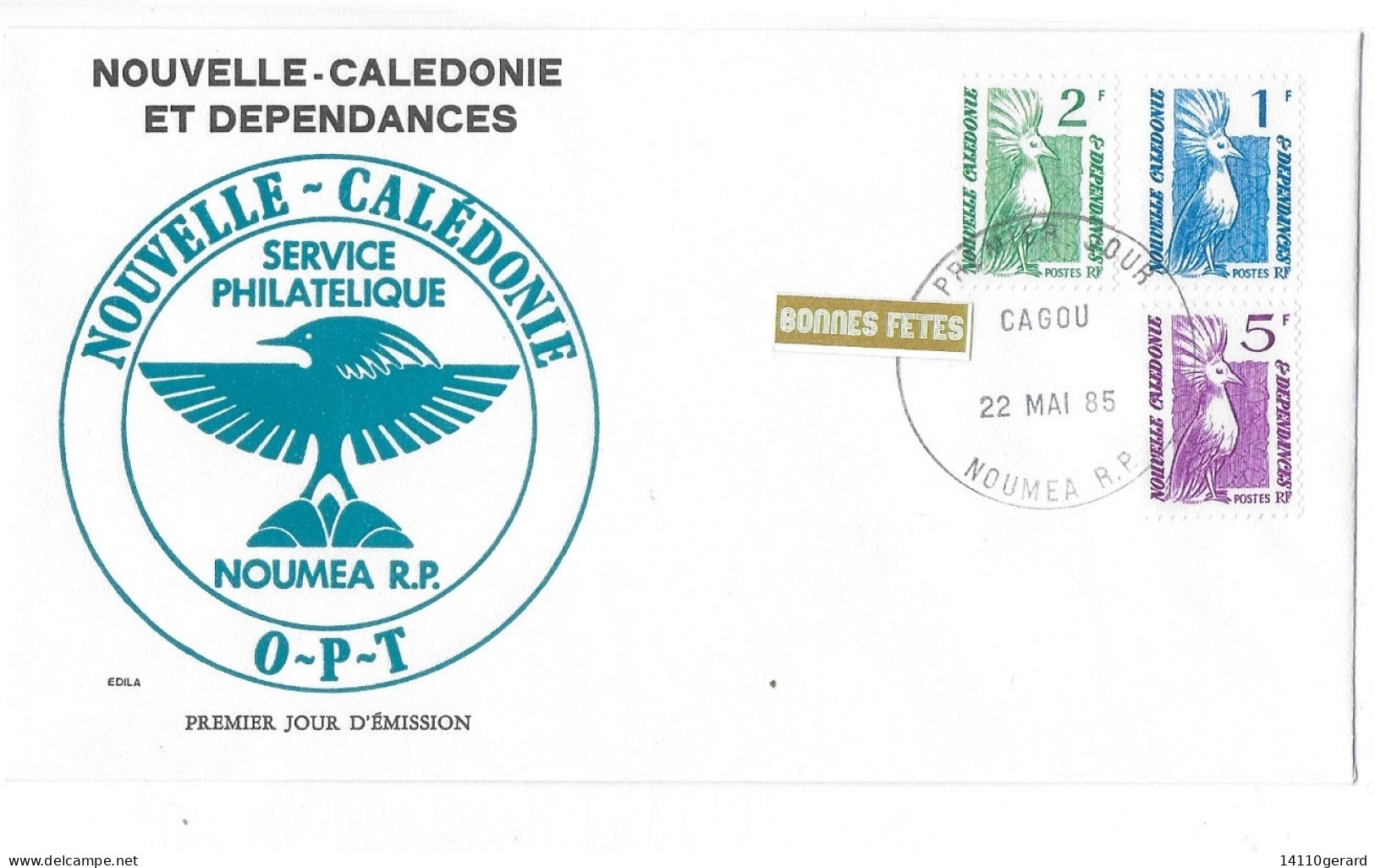 NOUVELLE -CALÉDONIE ET DÉPENDANCES   Service Philatélique OPT  13 Février 1985 - Cartas & Documentos