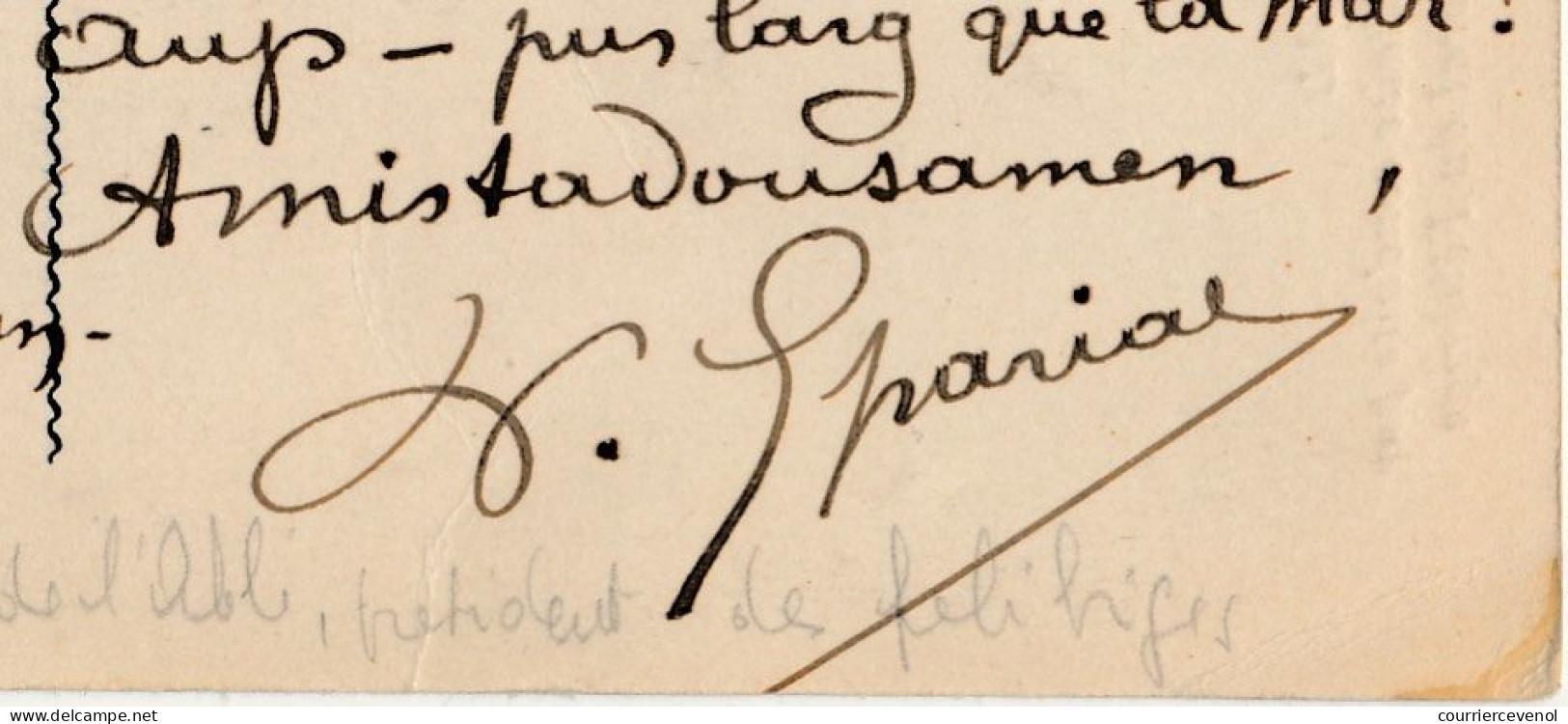 3 CPA - Abbé Léon SPARIAT, Majoral Du Félibrige - Correspondance Autographe Sur CP Frédéric Mistral Délégation Marseille - Scrittori