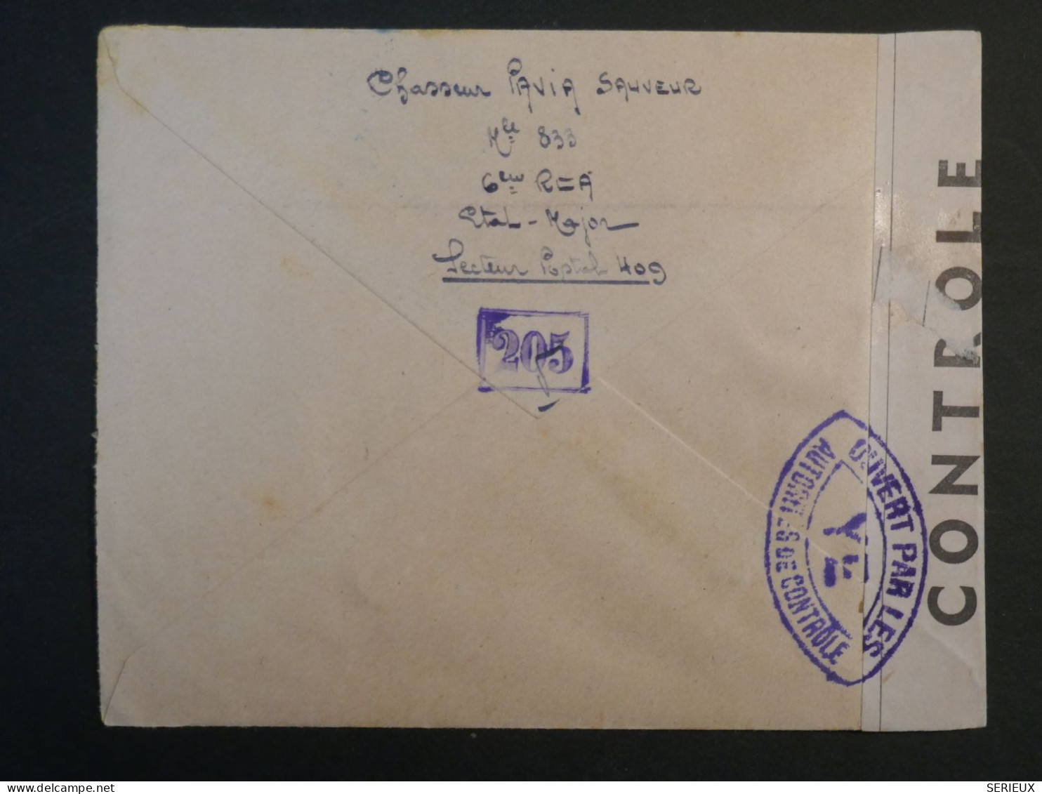 S31  MAROC BELLE  LETTRE FM  CENSUREE 1943  RABAT + +AFF. INTERESSANT+ + - Briefe U. Dokumente