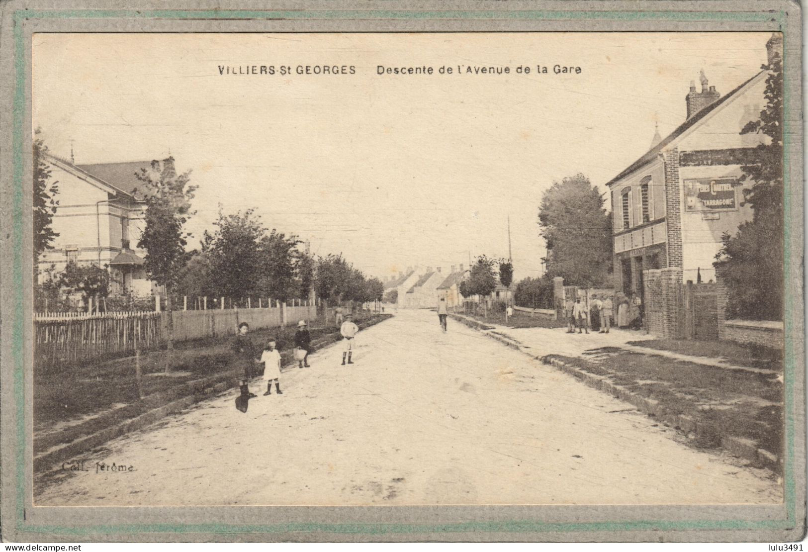 CPA - VILLIERS-SAINT-GEORGES (77) - Aspect De L'avenue De La Gare En 1918 - Villiers Saint Georges