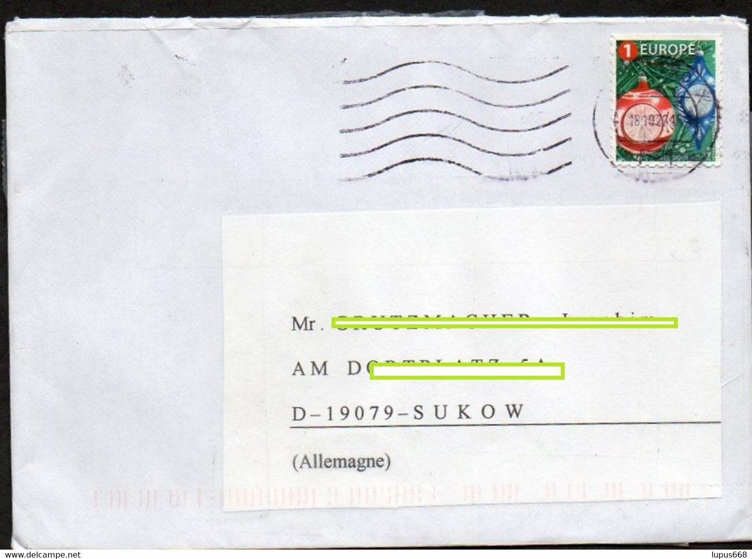 Belgien 2021 MiNr. 5099  Weihnachten   ; Brief/lettre In Die BRD - Briefe U. Dokumente