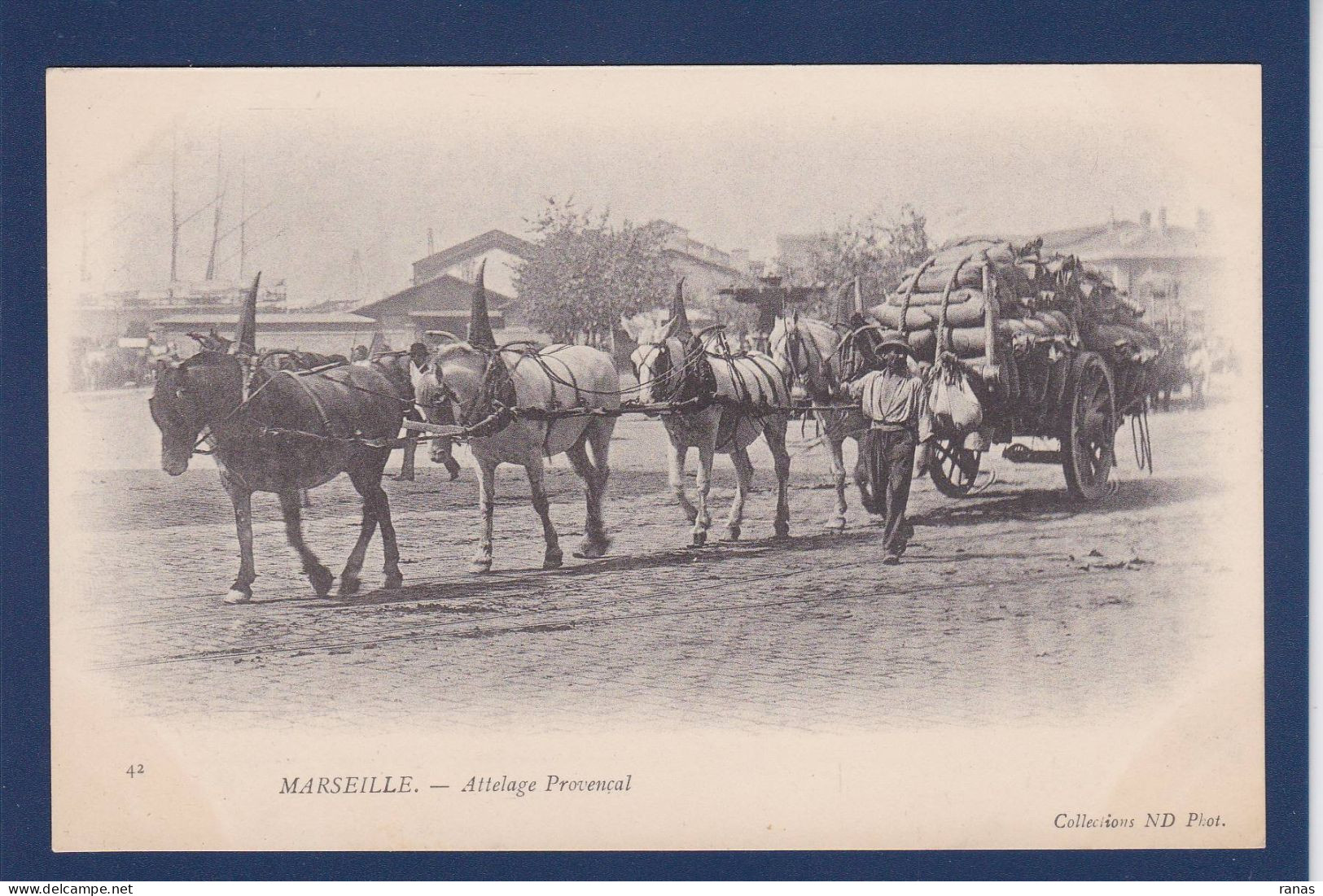 CPA [13] Bouches-du-Rhône > Marseille > Attelage Non Circulée - Artesanos