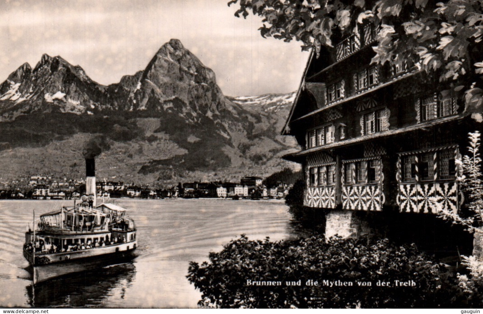 CPSM - BRUNNEN - Bateau Excursion ( Lac Des Quatre-Cantons)... Edition Photoklub Wehrli (format 9x14) - Ingenbohl