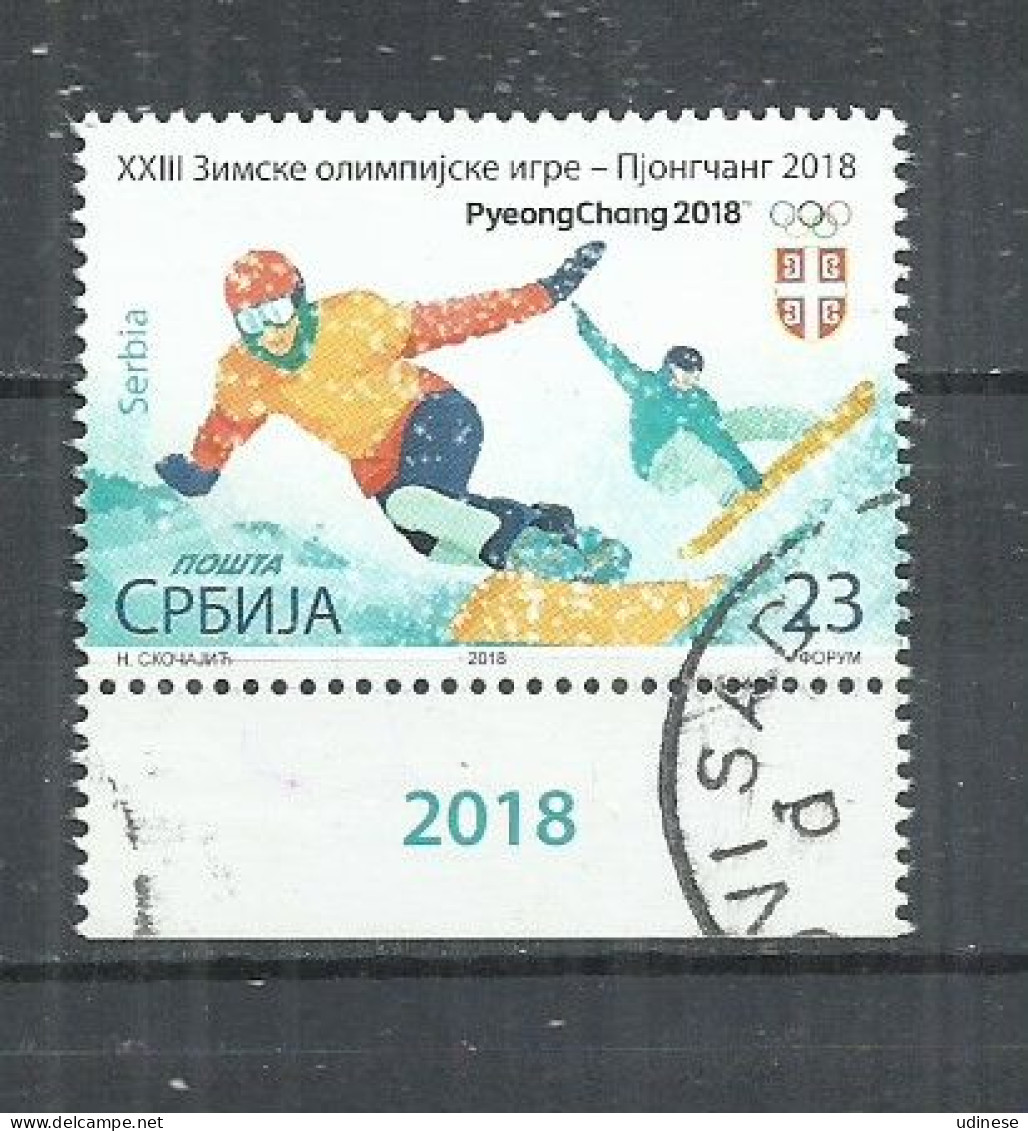 SERBIA 2018 - WINTER OLYMPIC GAMES - USED OBLITERE GESTEMPELT USADO - Hiver 2018 : Pyeongchang