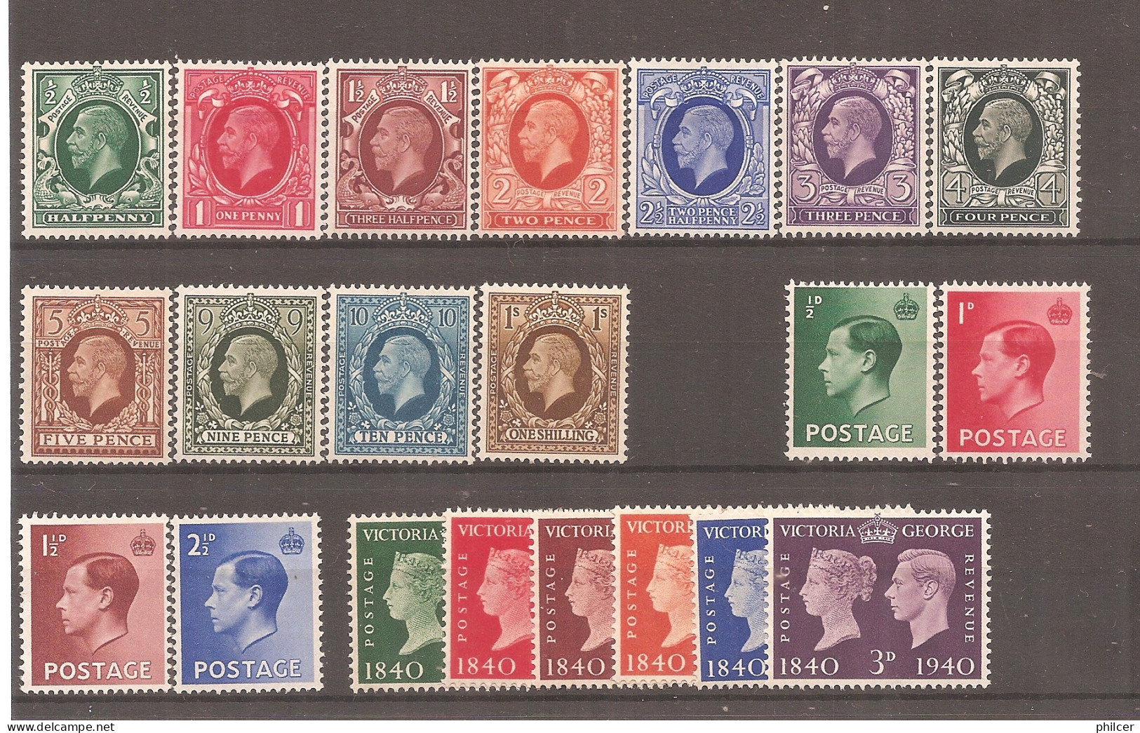 Great Britain, 1934, MH And MNG - Neufs
