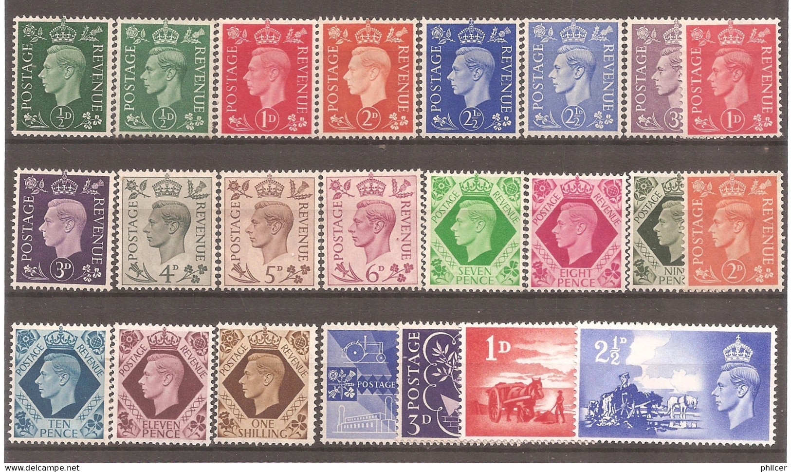 Great Britain, 1937, MH And MNG - Neufs