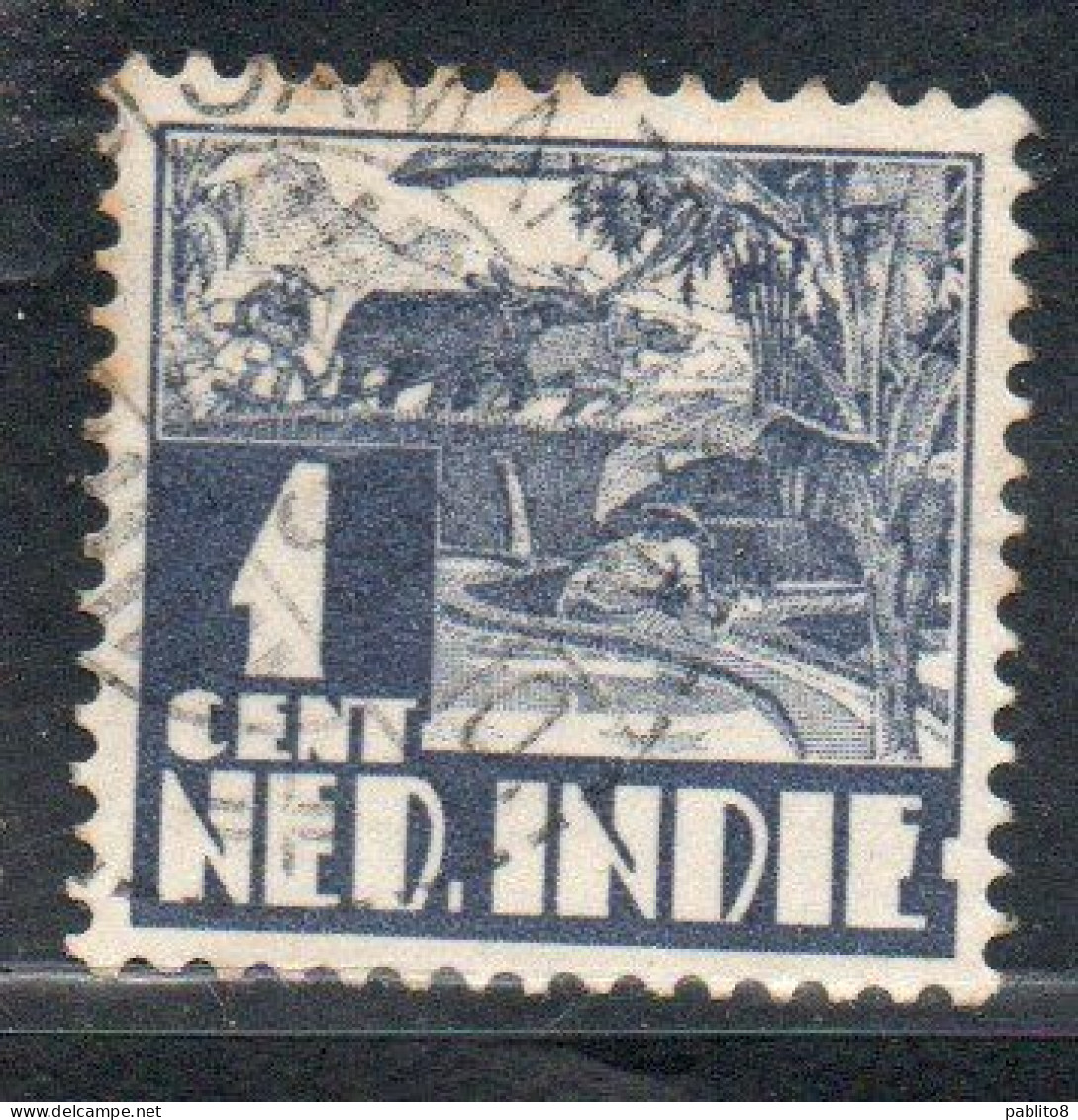 DUTCH INDIA INDIE INDE NEDERLANDS HOLLAND OLANDESE OLANDESI INDIES 1933 1937 RICE FIELD SCENE 1c USED USATO OBLITERE' - Nederlands-Indië