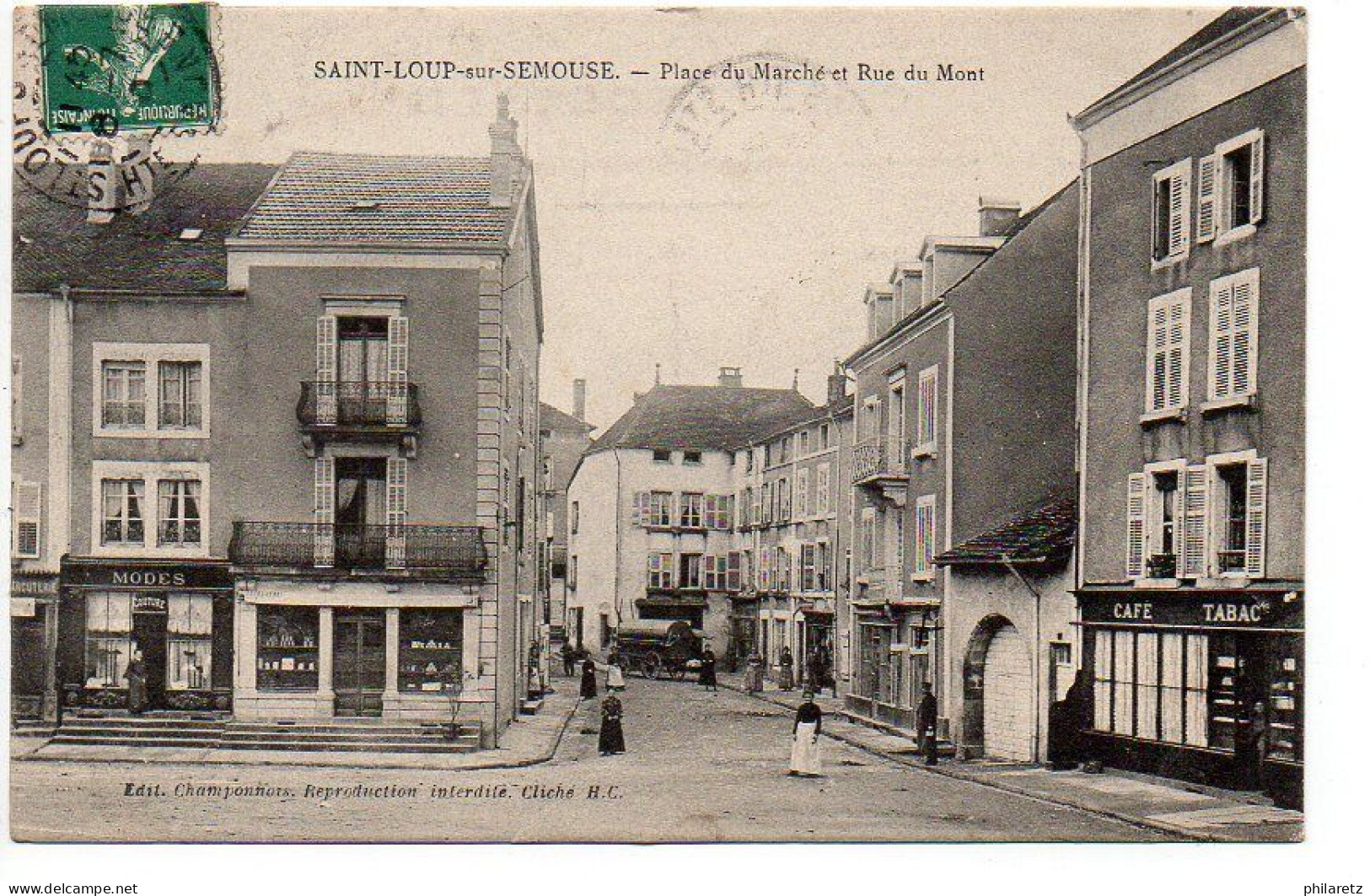 Saint Loup Sur Semouse : Place Du Marché Et Rue Du Mont - Saint-Loup-sur-Semouse
