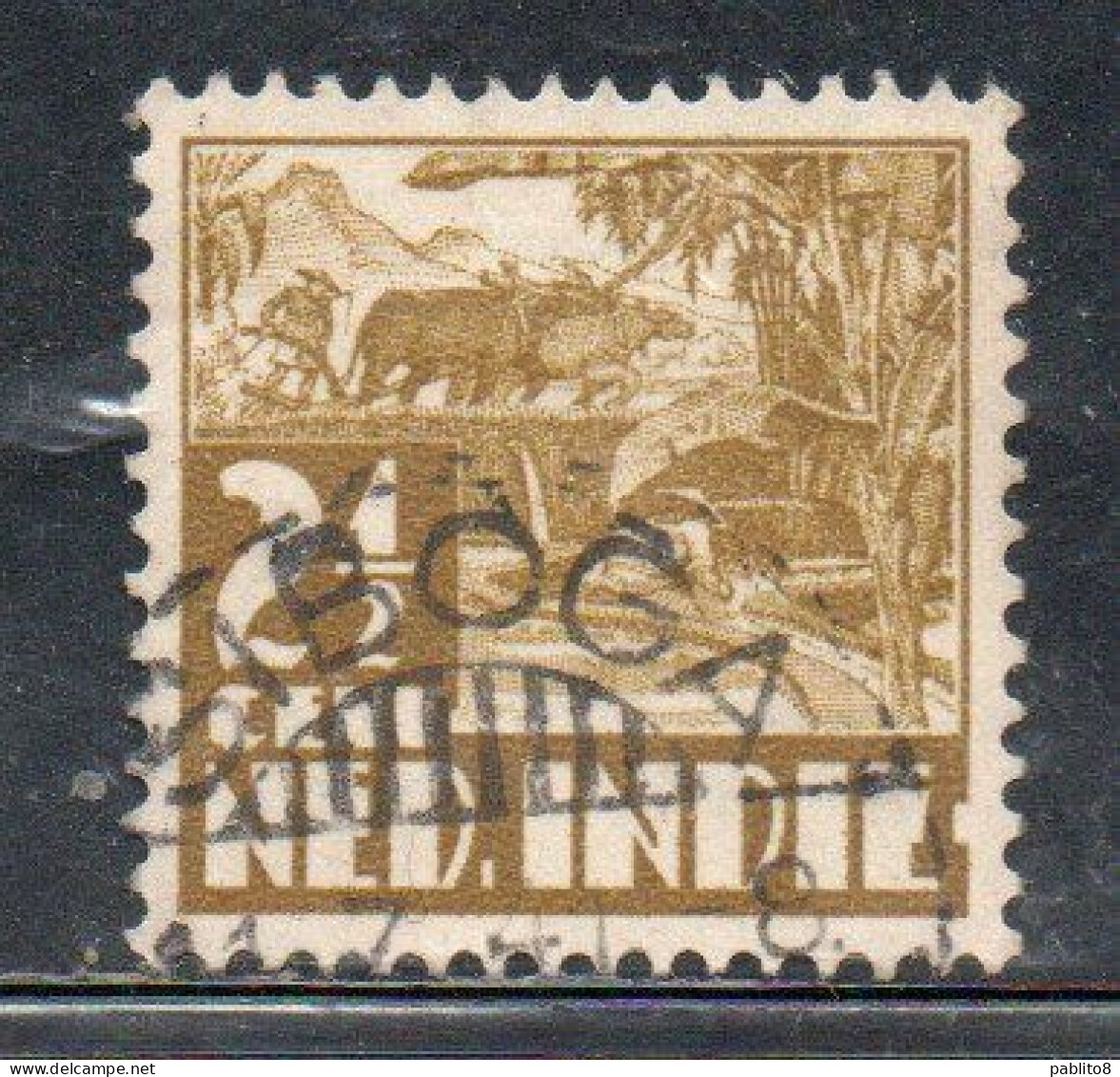 DUTCH INDIA INDIE INDE NEDERLANDS HOLLAND OLANDESE OLANDESI INDIES 1933 1937 RICE FIELD SCENE 2 1/2c USED USATO OBLITERE - Nederlands-Indië