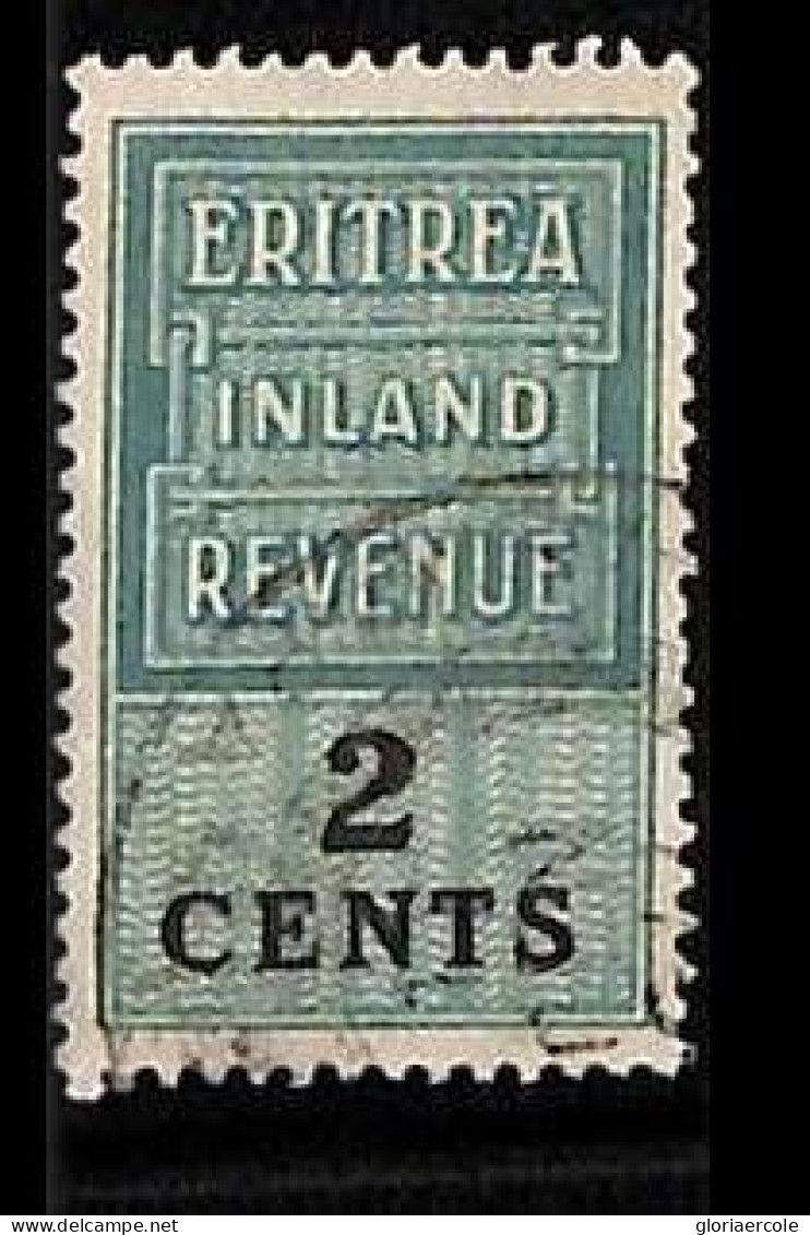 ZA0181f2 - British ERITREA  - STAMPS - FISCAL STAMP  Revenue - USED - Eritrea
