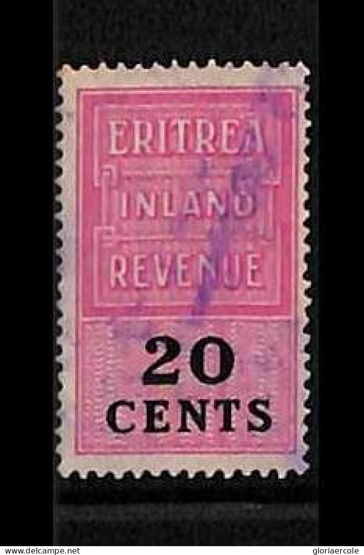 ZA0181f5 - British ERITREA  - STAMPS - FISCAL STAMP  Revenue - USED - Eritrea