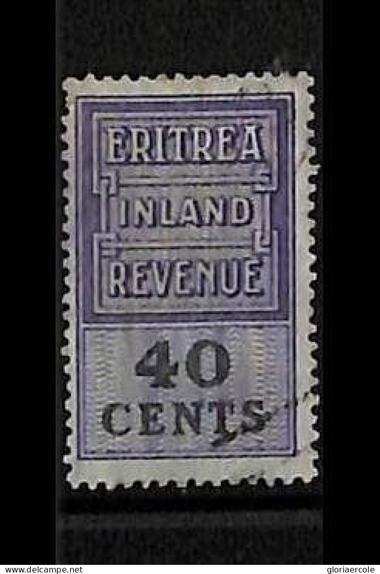 ZA0181f6 - British ERITREA  - STAMPS - FISCAL STAMP  Revenue - USED - Erythrée