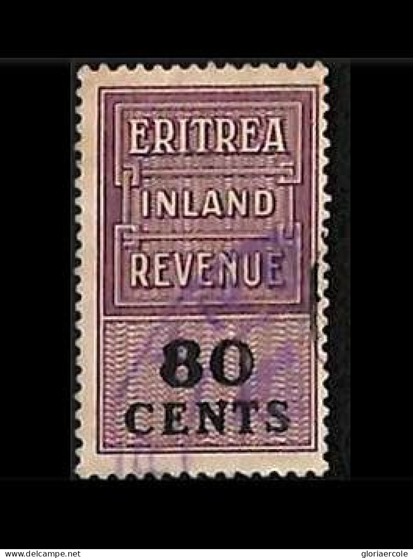 ZA0181f7 - British ERITREA  - STAMPS - FISCAL STAMP  Revenue - USED - Erythrée