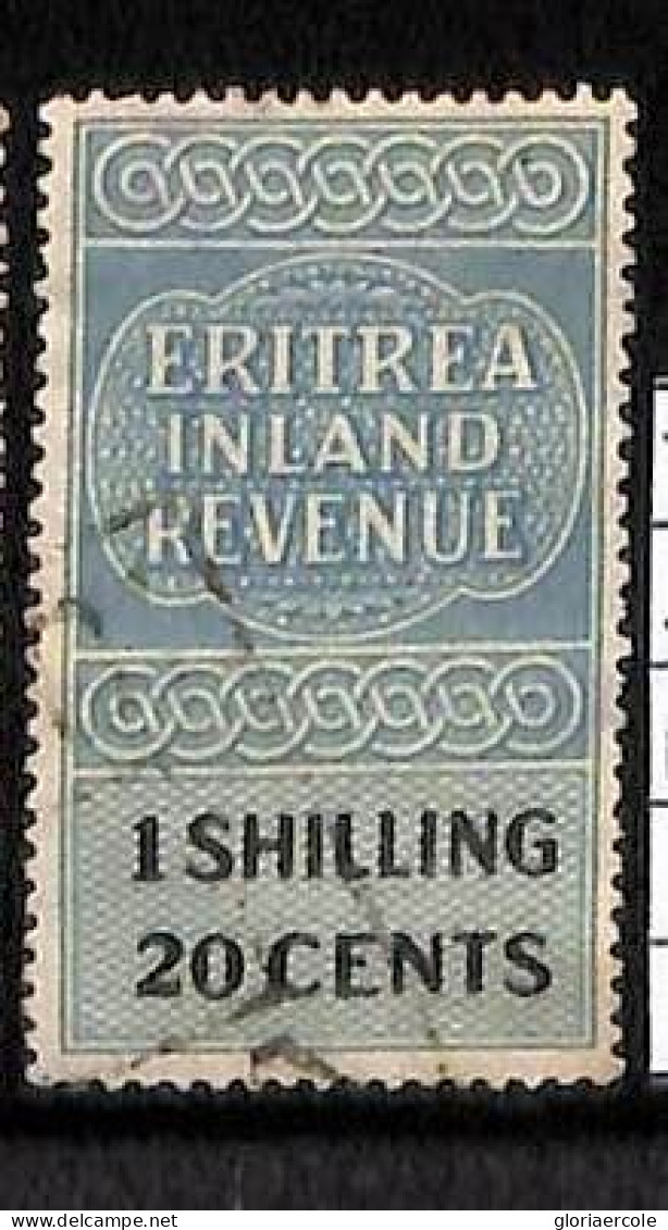 ZA0181g2   - British ERITREA  - STAMPS - FISCAL STAMP  Revenue - USED - Eritrea