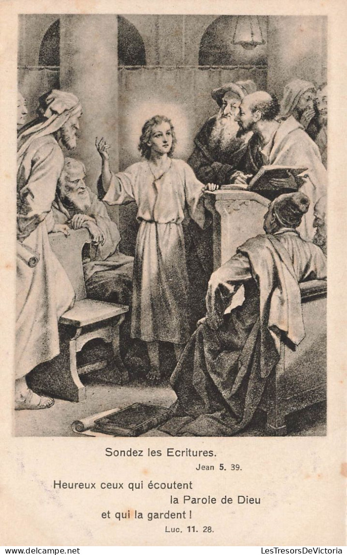 RELIGIONS & CROYANCES - Heureux Ceux Qui écoutent La Parole De Dieu Et Qui La Gardent - Carte Postale Ancienne - Jesus