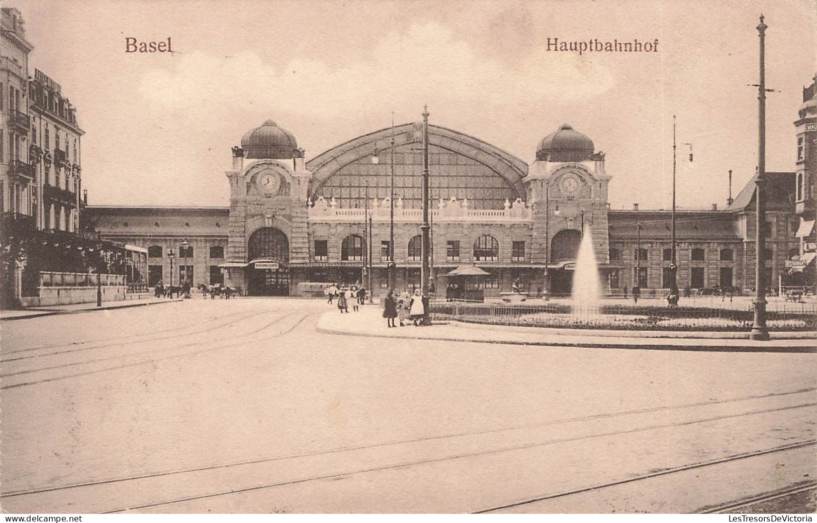 SUISSE - Bâle - Gare Centrale - Carte Postale Ancienne - Basilea