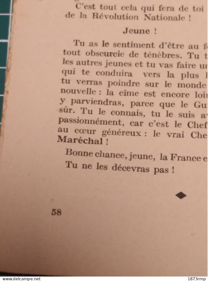 MESSAGE A LA JEUNESSE, GEORGES LAMIRAND 1941 - Francés