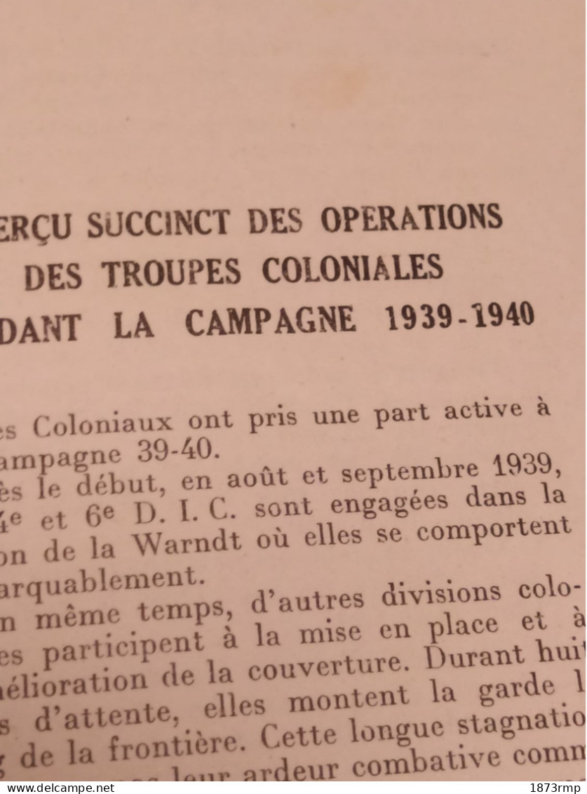 MEMORIAL DE L'EMPIRE A LA GLOIRE DES TROUPES COLONIALES, EXERGUE DU MAL PETAIN, SECOURS NATIONAL - Français