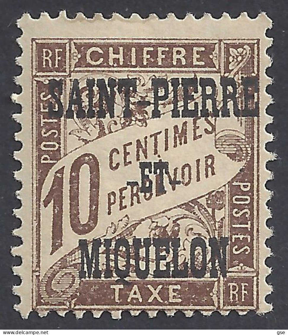 SAINT PIERRE E MIQUELON 1925 - Yvert T11* (L) - Tasse | - Timbres-taxe